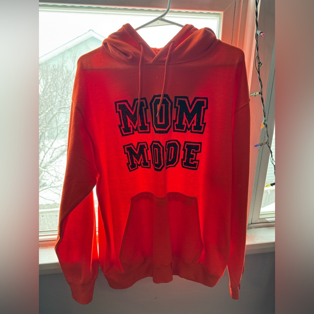 Orange 'Mom Mode' Hoodie